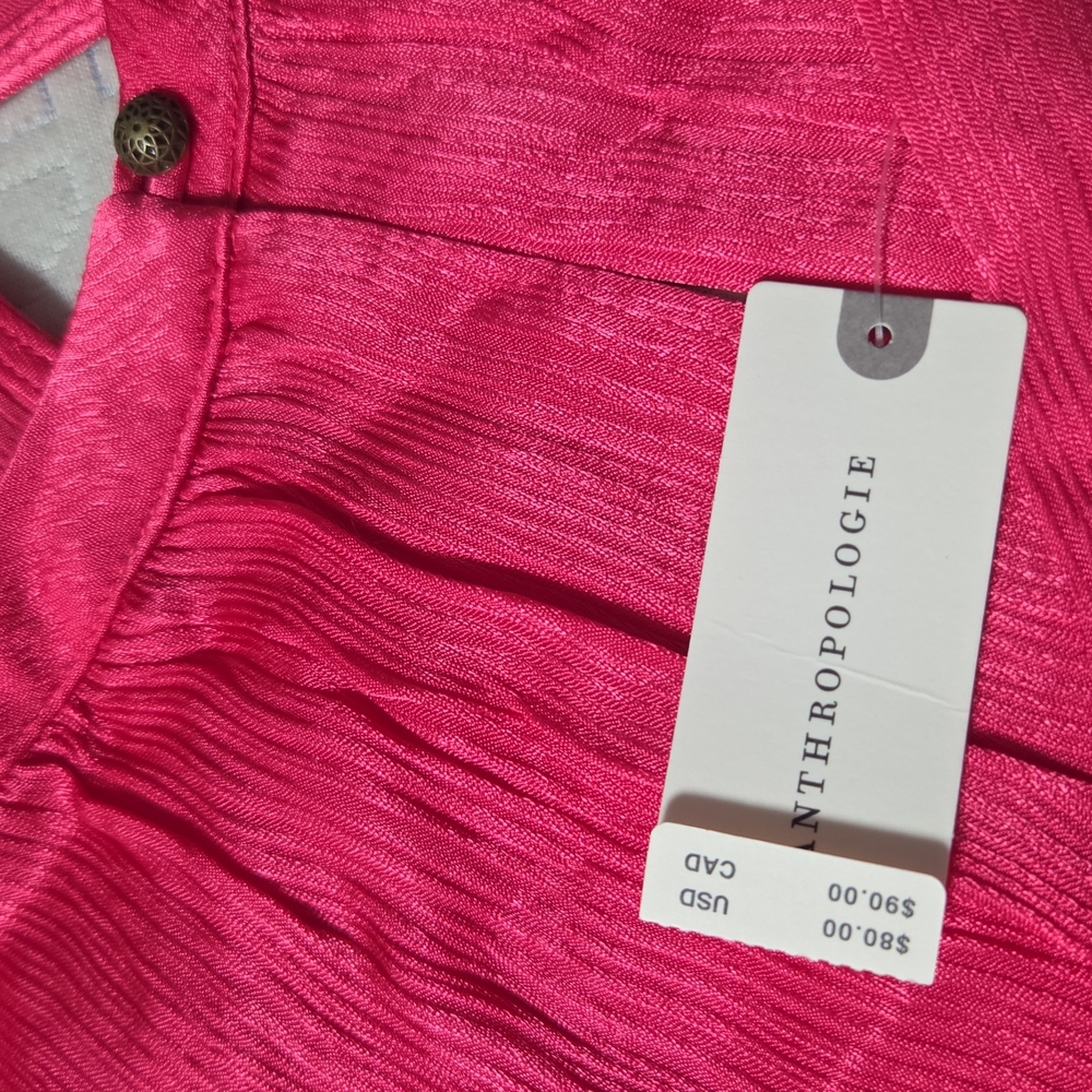 Anthropologie Fuchsia Textured Blouses